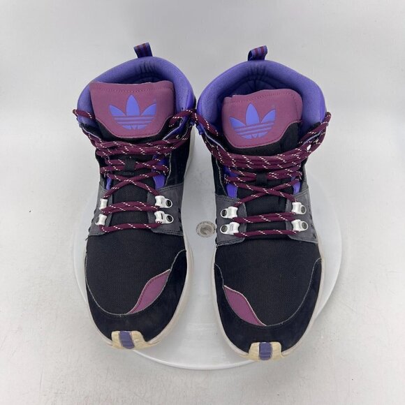 Adidas Fortitude Mid Men Size 11.5 G09439 Black Phantom Gray Nobcri Purple Shoes - Picture 3 of 14